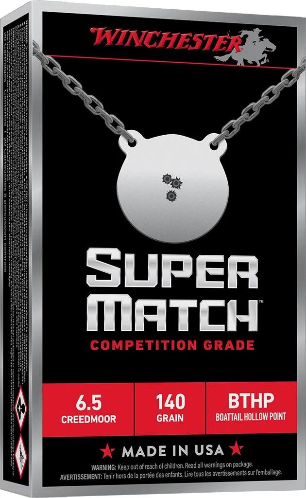 Buy Winchester Super Match SM65CM 6.5CREED 140GR BTHP 20/10 online
