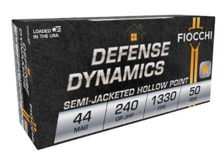 Fiocchi 44D500 Defense Dynamics 44MAG 240GR JHP Ammo - Fiocchi - 44 Rem Mag