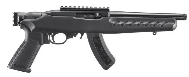 Ruger 22 Charger 22 LR 8 In Threaded 1/2x28 15+1 Satin Black Pic Rail