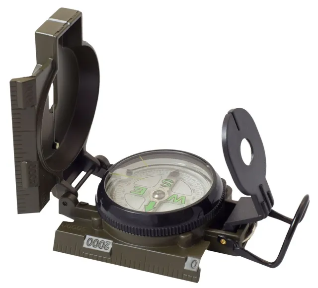 Humvee Adventure Gear HUMVEE Compass OD Metal Case Military-Style Olive Drab