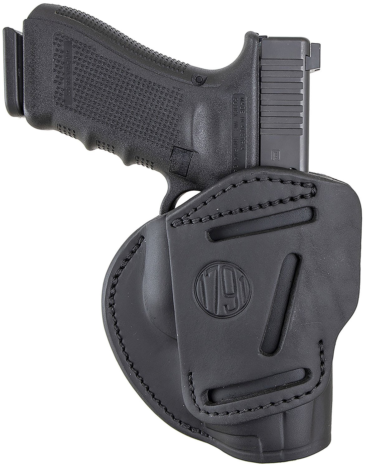 1791 Gunleather 3WH-5-SBL-A 3-Way Holster Stealth Black Size 5 Ambidextrous - 1791 Gunleather