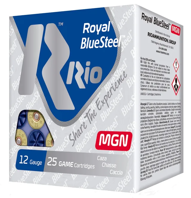 Rio RBSM362 Royal BlueSteel Magnum 12Ga 3" 1-1/4oz #2 Shot 25/Box - Rio Ammunition