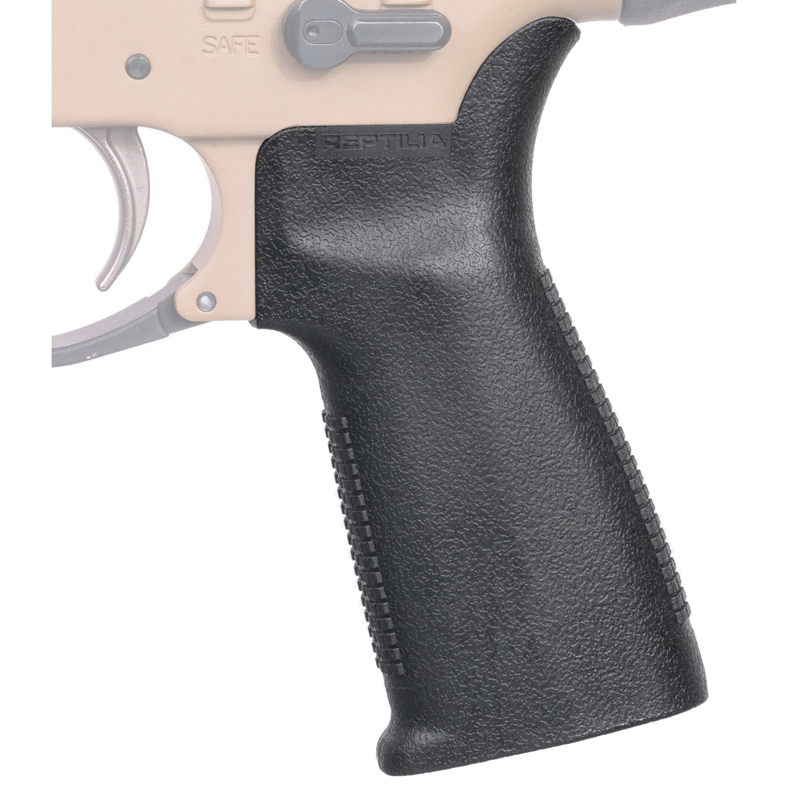 Reptilia 100133 CQG-L Grip Black Nylon for AR15/AR10/SR25/MCX/FN SCAR - Reptilia