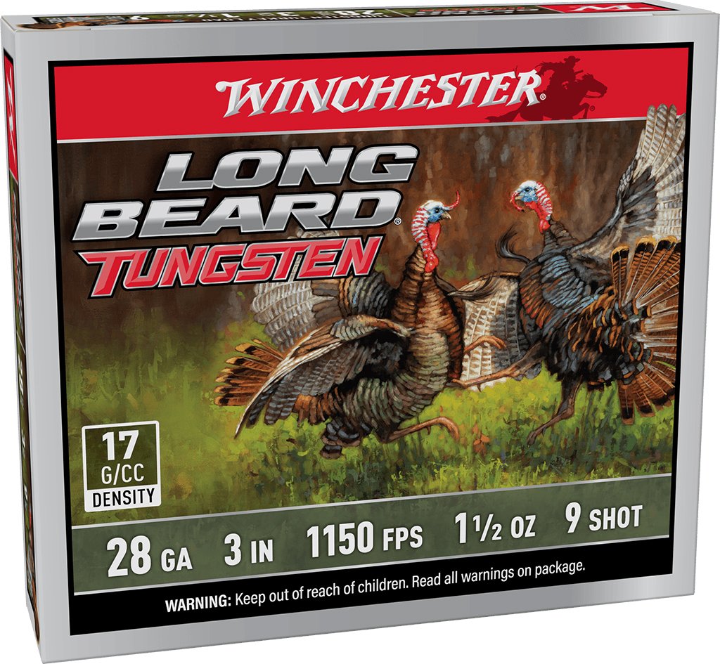 Winchester Long Beard Tungsten 28GA 3in 1-1/2oz #9 1150fps 5rd - Winchester - 28 GAUGE