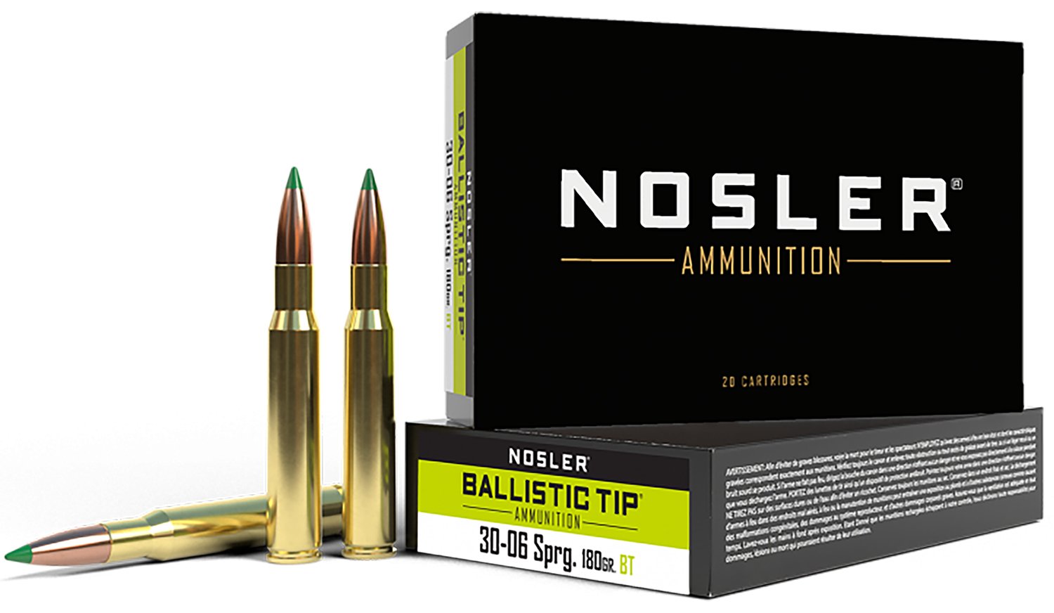 Nosler 40072 30-06 Springfield 180 Grain Ballistic Tip 20 Rounds - Nosler - 30-06 Sprg