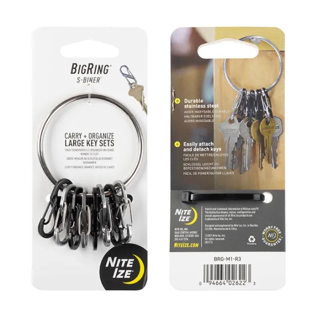 Nite-Ize Bigring Steel Split Key Ring Secure Fast-Access