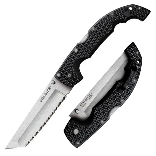 Cold Steel XL Voyager AUS10A Blade Tri-Ad Lock Griv-Ex Handle - Cold Steel