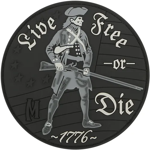 Maxpedition Live Free Or Die Embroidered Morale Patch Velcro Back