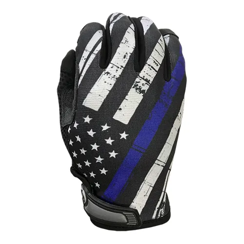 Industrious Handwear Blue Line Flag Full-Finger Gloves Unlined