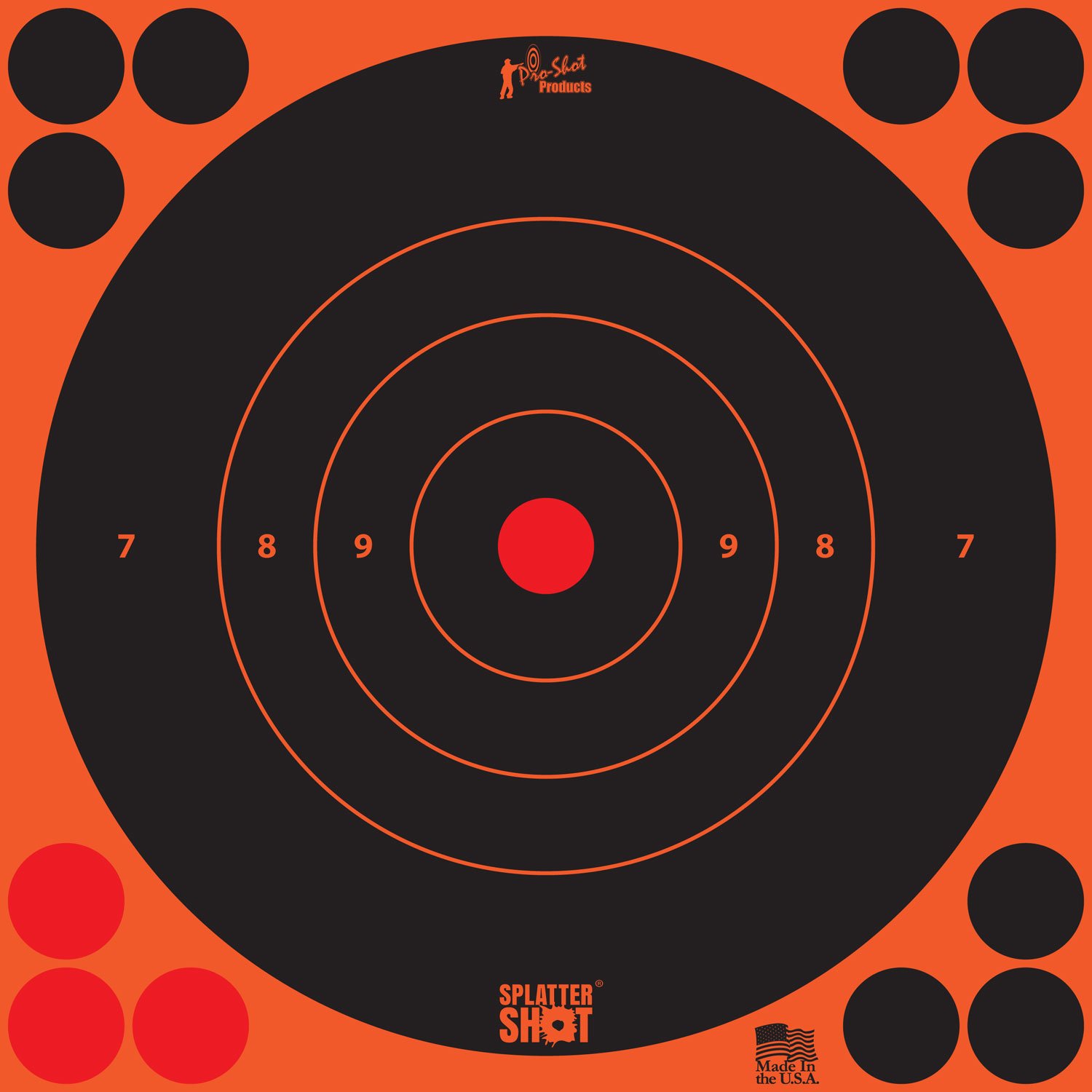 Buy Pro-Shot Splatter Shot 8 Orange Bullseye Target 6/ct online