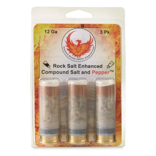 12 Gauge 2 3/4" Rock Salt & Israeli Pepper Blast Rounds - 5-Pack Home Defense - Personal Security Products - 12 Gauge