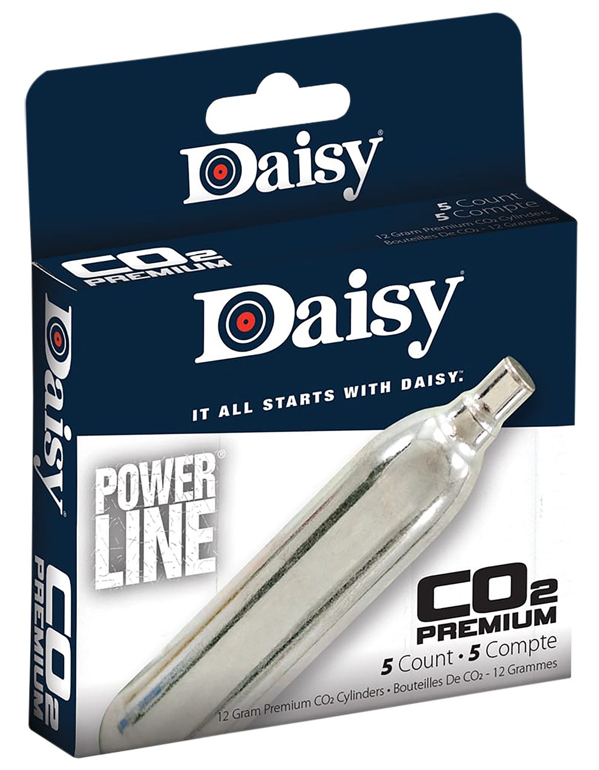 Daisy 7580 Powerline CO2 Cylinder 12 gram 5 Per Pack - Daisy Manufacturing Co., Inc. - 12 GRAM