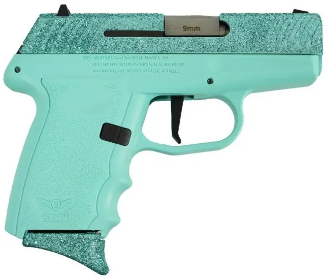 SCCY DVG-1 GLITTER SEA MIST SLD/BLUE GRP 9MM PST