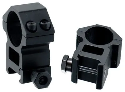UTG RGWM25H4 1" High Profile Picatinny/Weaver Rings Matte Black