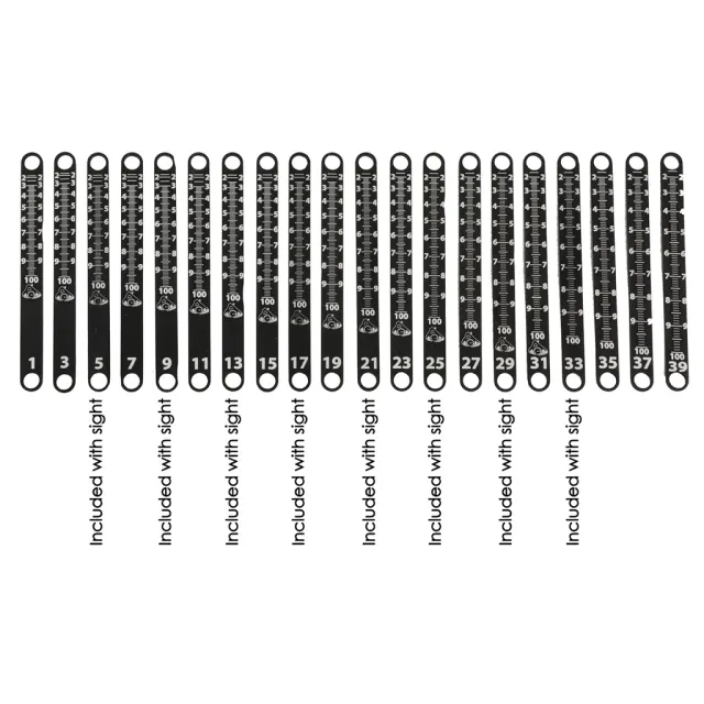 Axcel Achieve XP Metal Sight Tape Scale #25 and #26 - Axcel