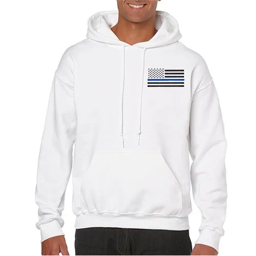 Hoodie - Thin Blue Line American Flag - Thin Blue Line