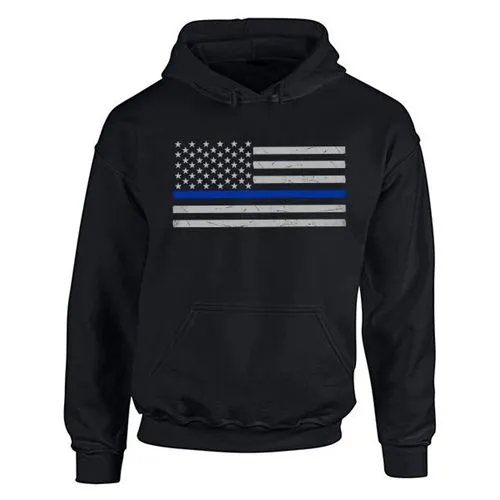 Men's Classic Thin Blue Line Hoodie - Thin Blue Line