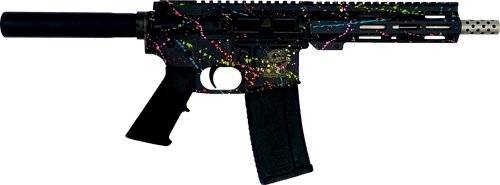 Great Lakes GL15223SSP AR-15 Pistol .223 Wylde 7.5" SS Barrel Splatter - Great Lakes Firearms - .223 REM/5.56 NATO