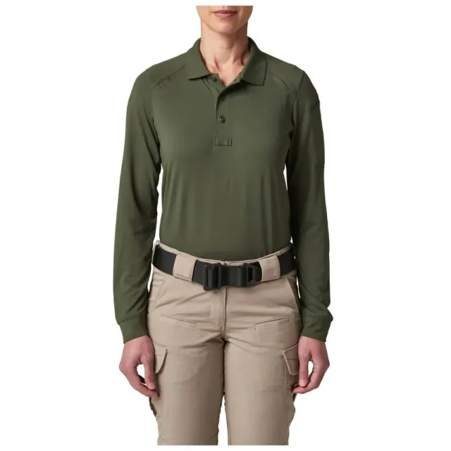 5.11 Tactical WM Helios L/S Polo TDU Green Medium Moisture-Wicking