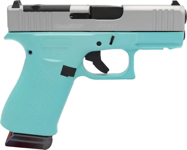 Glock 43X MOS 9mm Luger 3.41 In 16 Round Blue Silver Polymer