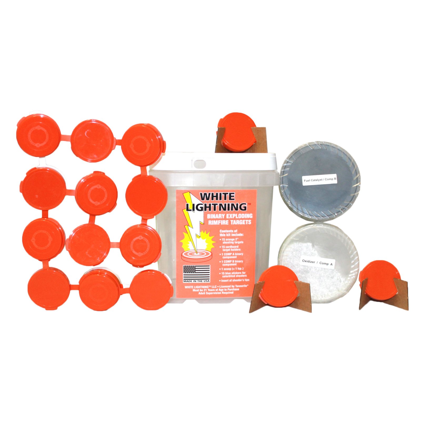 Tannerite WLK White Lightning Rimfire Target Kit 90 Targets 22 Caliber - Tannerite