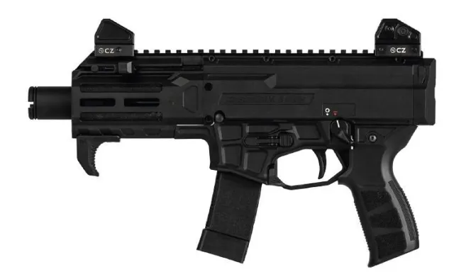 CZ-USA 91430 Scorpion 9mm Pistol 20+1 Black Matte M-LOK Stock 4.2" Sights - CZ-USA - 9mm
