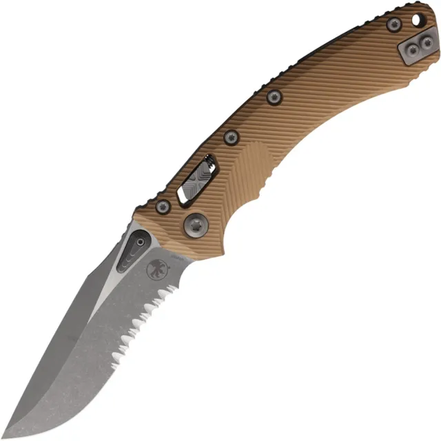Microtech Amphibian 3.9 In Ram-Lok Apocalyptic Brown Aluminium Handle - MICROTECH