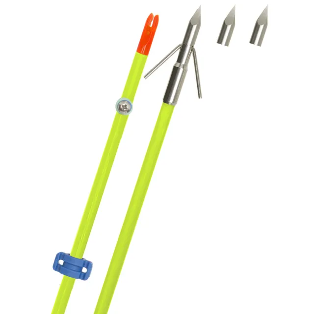 Fin Finder Raider Pro Bowfishing Arrow Flo Green 32" Riptide Point - Fin-Finder