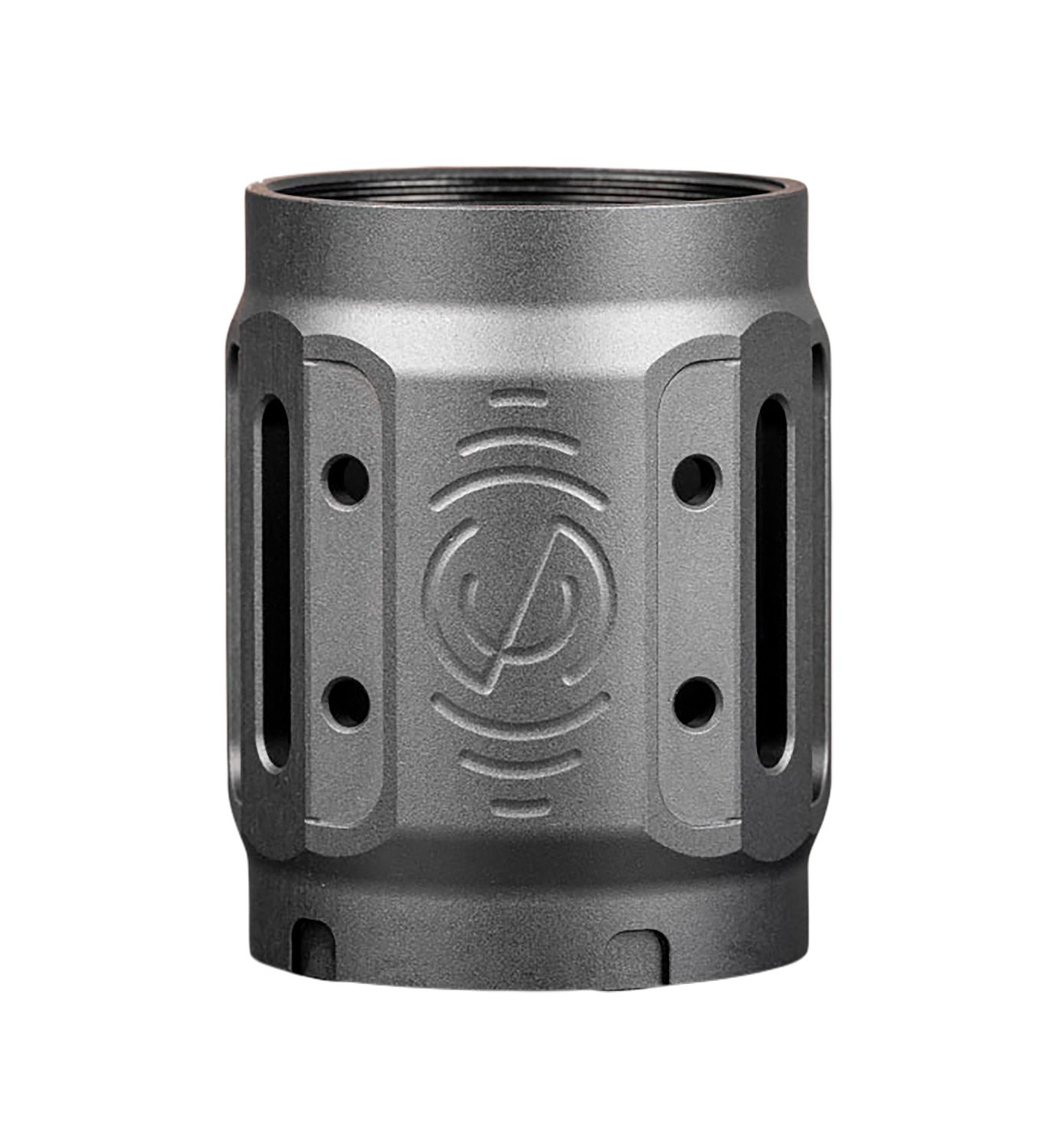 SilencerCo AC5449 Bravo MAAD Brake 2.0 Black Anodized Aluminum 2.11" OAL 1.68" Diameter - SilencerCo