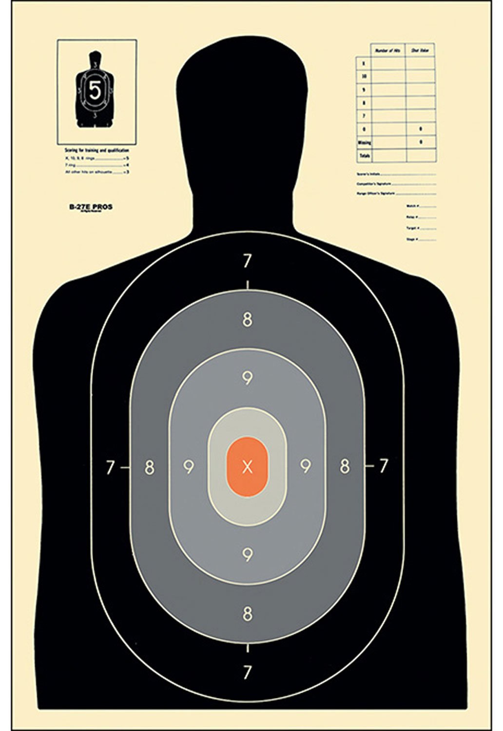 Action Target B27EPROS100 Silhouette Paper Target 23"x35" 100 Pack - Action Target