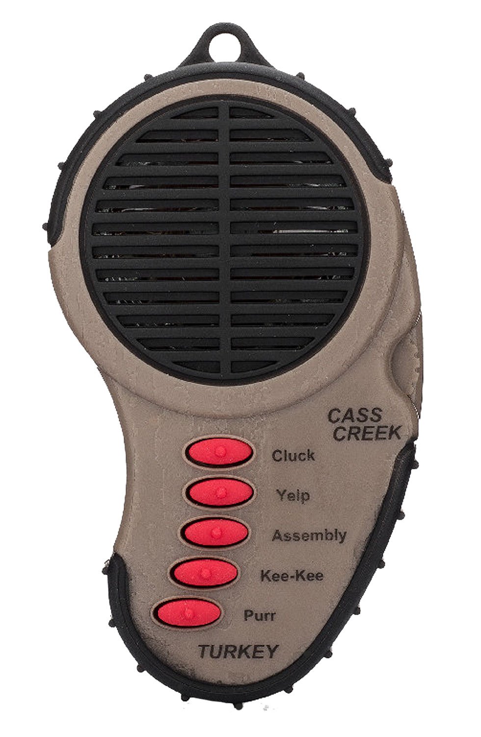 Cass Creek 969 Ergo Electronic Turkey Call, 5 Sounds, Brown, Belt Clip - CASS
