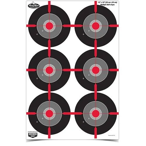 Birchwood Casey Dirty Bird Bullseye Tagboard 12"x18" 8 Targets - Birchwood Casey