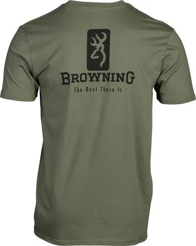 Browning SS T-SHIRT EMBLEM MILITARY GREEN - Browning