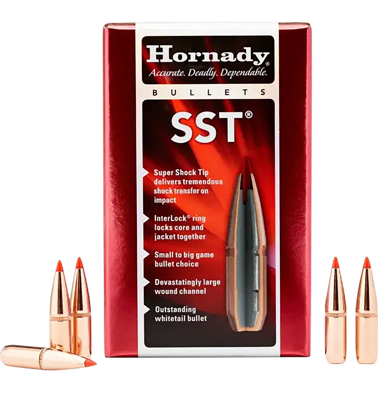 Hornady 24532 6mm .243 95gr SST Hunting Ammo - 100 Rounds, 1.42 lb Weight - Hornady Manufacturing Company - 243 Caliber