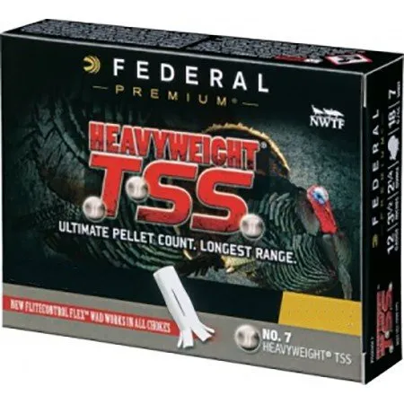 Federal PTSSX259F7 Heavyweight TSS 20 Gauge, 3" Length, 1 1/2oz Tungsten 7 Shot, 5 Rounds, 1200fps Velocity - Federal Premium Ammunition - 20 Gauge for sale at Bang-Bang Tactical