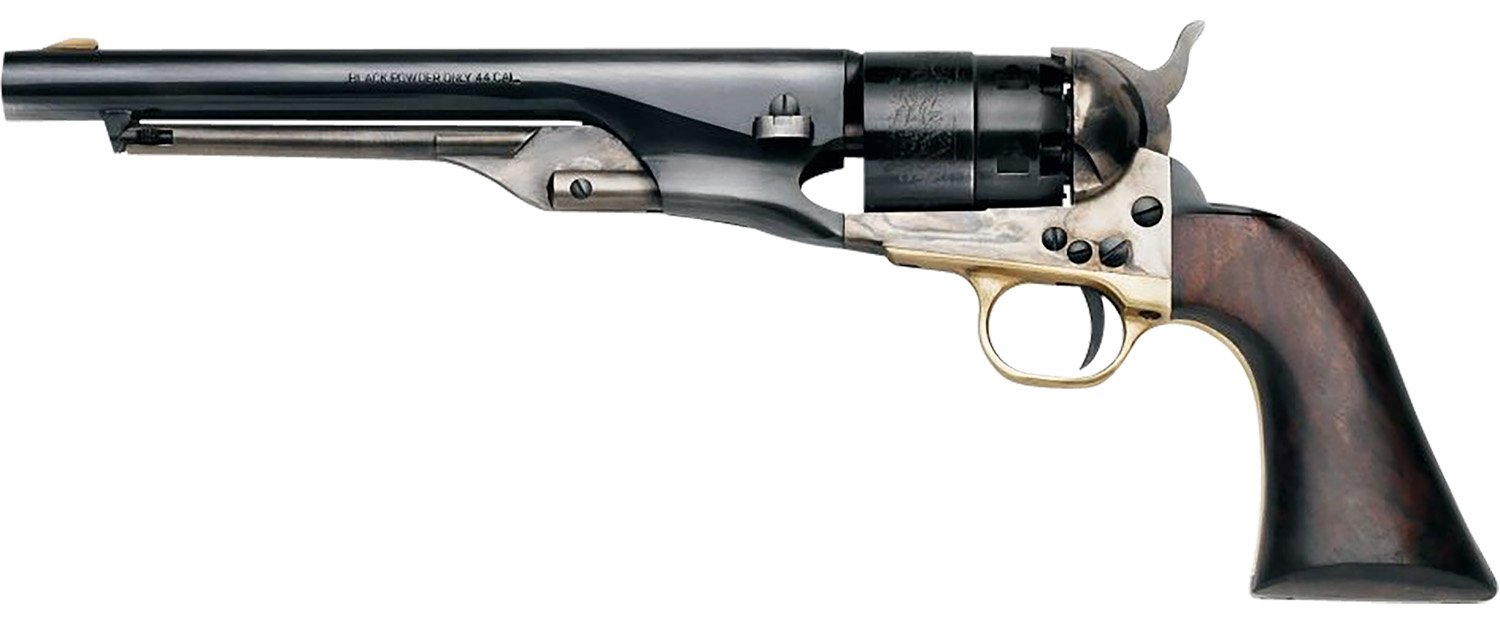 Pietta PF60OWS448 1860 Old West 44 Cal 8" Blued Steel Wood Grip - PIETTA - 44 CAL
