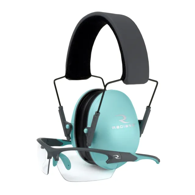 Radians LS0820CKCS G4 Junior Shooting Glasses Clear Lens Charcoal Gray - Radians