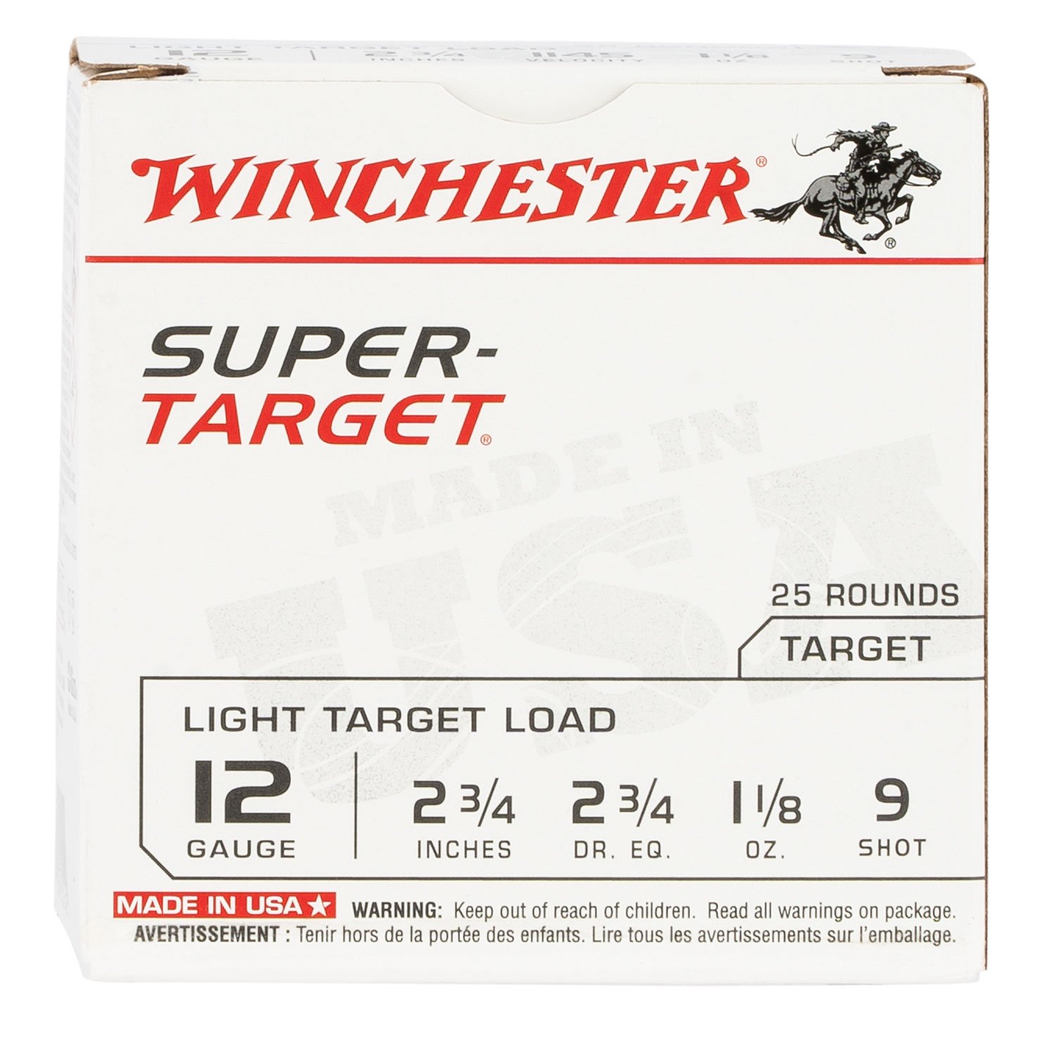 Winchester TRGT129 12 Gauge 2.75 in 1 1/8 oz 9 Shot 25 Rounds Per Box - Winchester - 12 GAUGE 2.75"