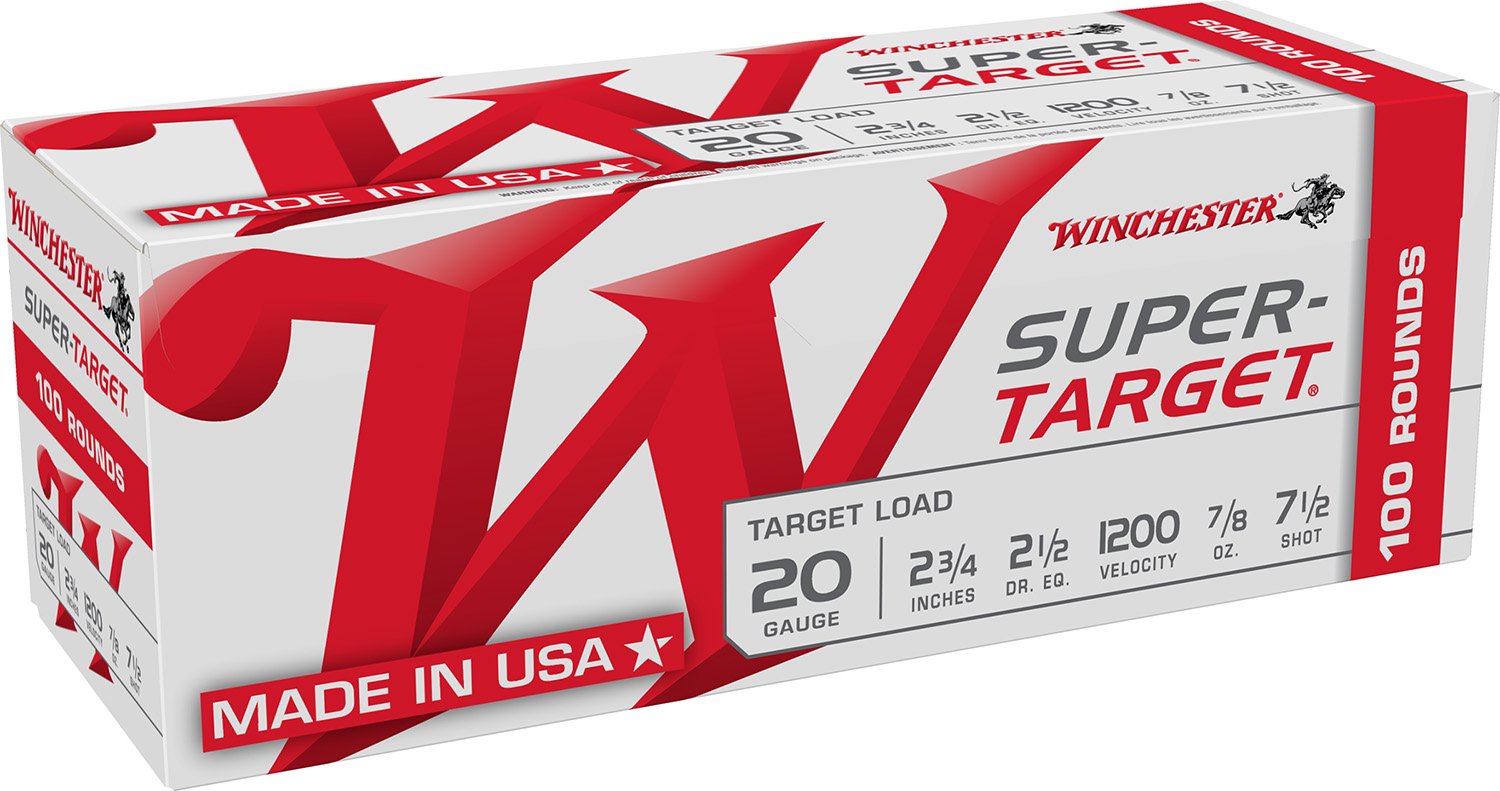 Winchester Super-Target 20 Gauge 2.75" 7/8 oz 7.5 Shot 1200 fps - Winchester - 20 GAUGE