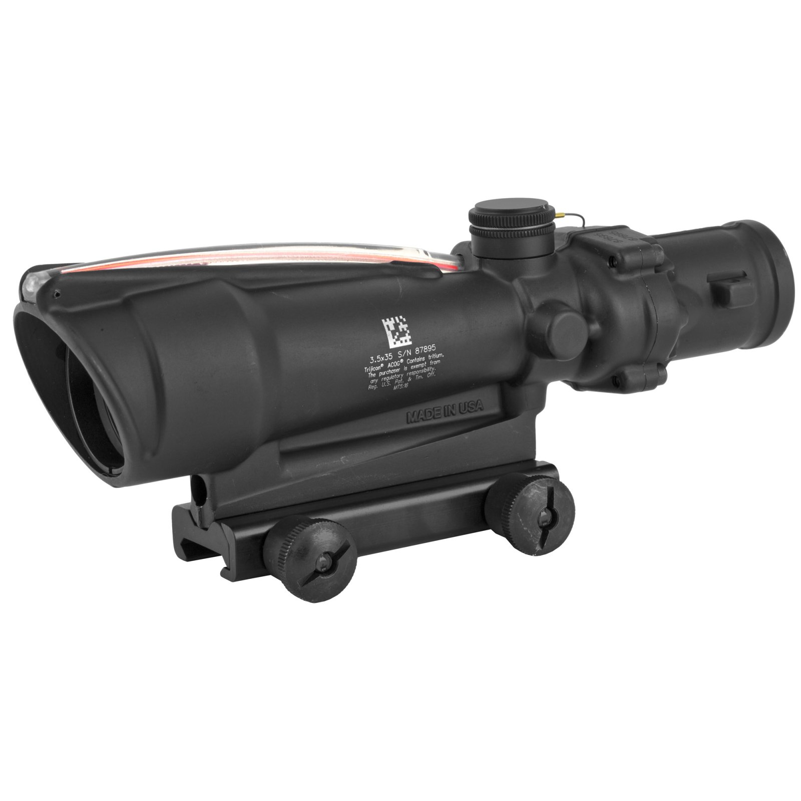 Trijicon 100145 ACOG 3.5x35mm Scope Red Chevron .223/5.56 BDC Matte Black - Trijicon - 223 Rem | 5.56 NATO