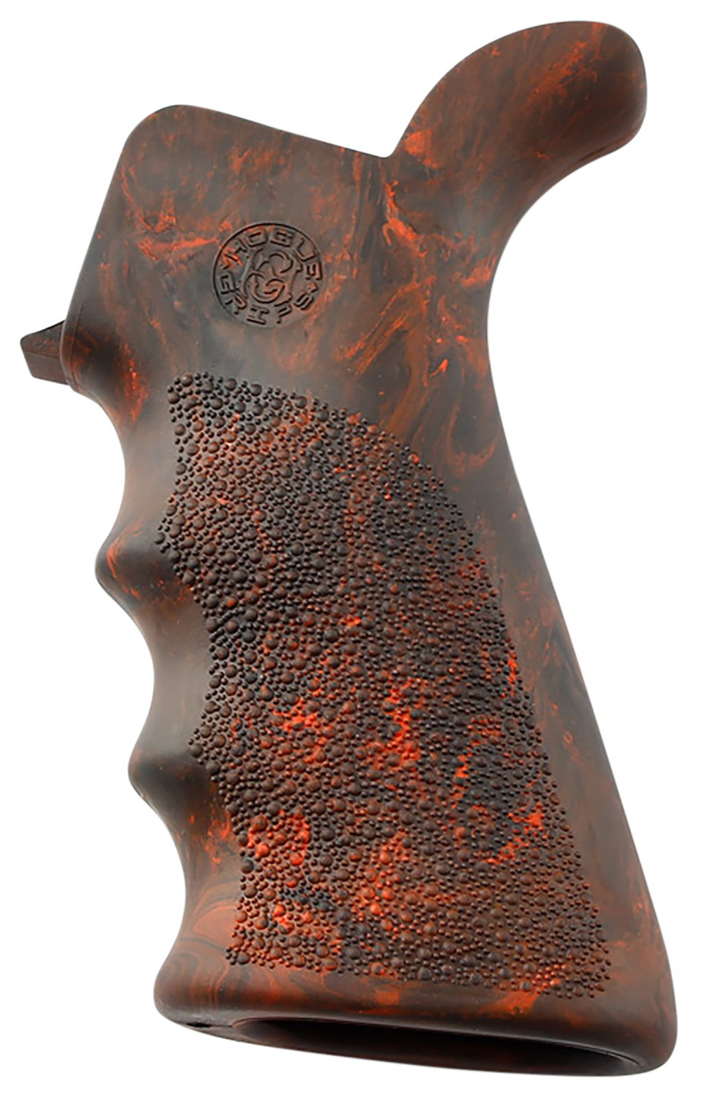 Hogue 15421 OverMolded Rubber Beavertail Grip Red Lava for AR-15 M16 - Hogue