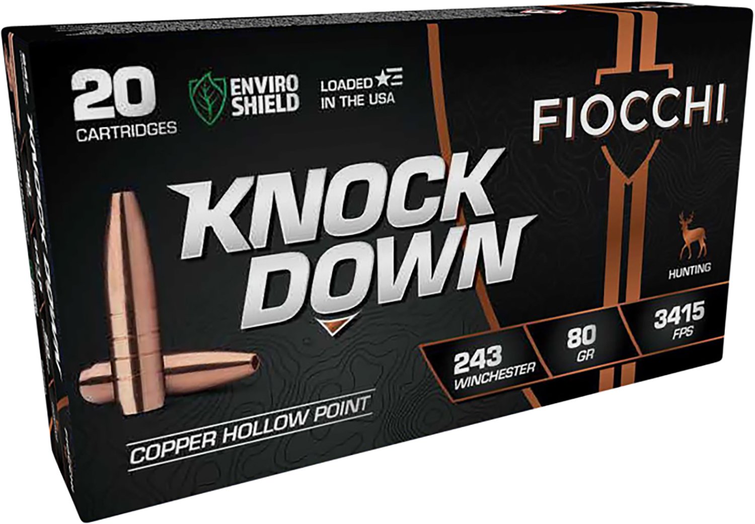 Buy Fiocchi Backwoods Hunter 243 Win 80gr CHP 3415fps 20/ct online