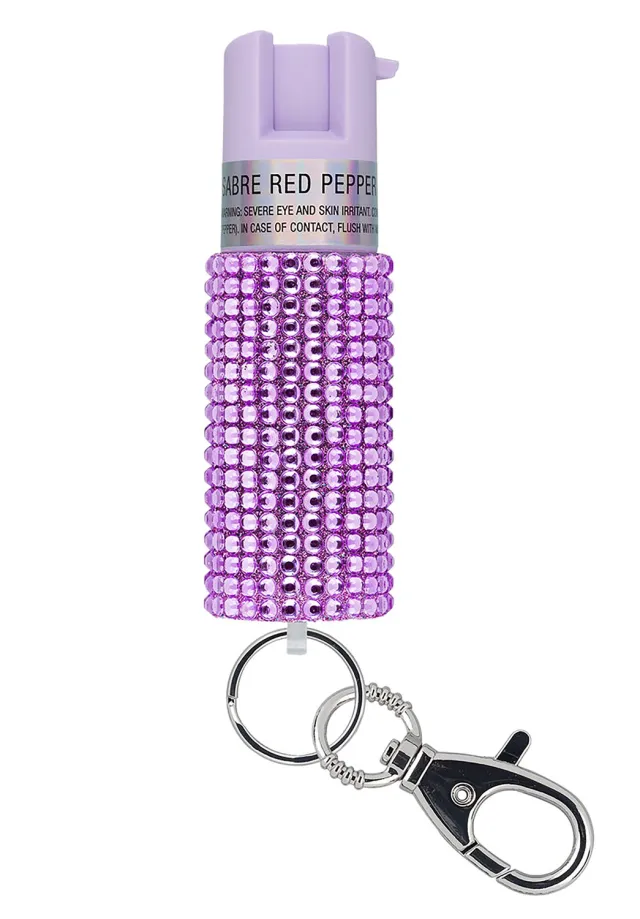 SABRE KRJLV02 Jeweled Pepper Spray Lavender - SEC