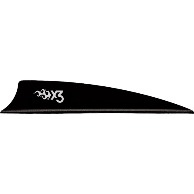 Bohning X3 Vanes Shield Cut 3 in. Black 36 pk. - Bohning