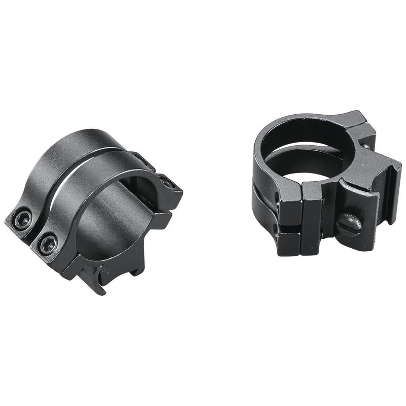 Weaver 49053 Quad Lock Rings 1 inch Matte Black Aluminum 3/8 inch Dovetail - Weaver - 1"
