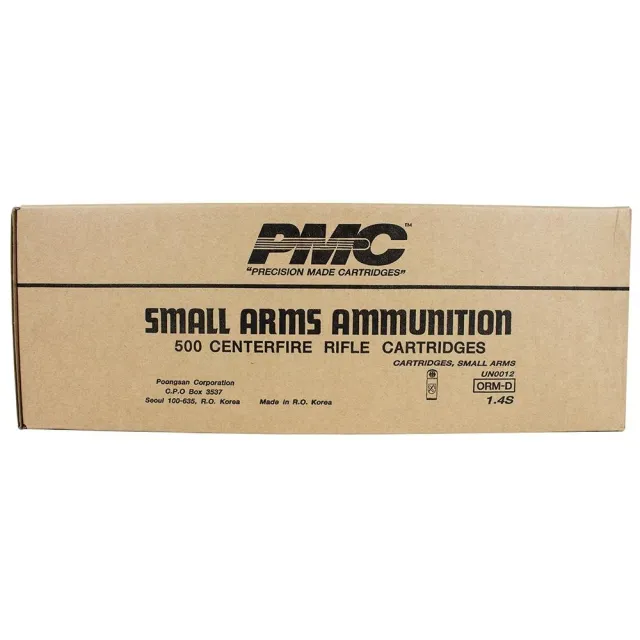 PMC 308B .308 Winchester Ammo 147 Grain FMJ-BT 500rd Case