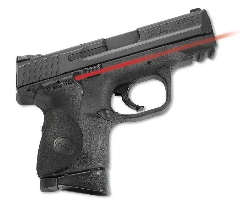Crimson Trace 0121201 LG-661 Lasergrips Black Red Laser S&W M&P Compact - Crimson Trace - 0.50" AT 50 FT