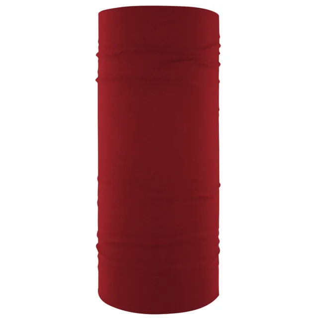 Zan Headgear Motley Tube Polyester Red Seamless Washable UV Neck Gaiter