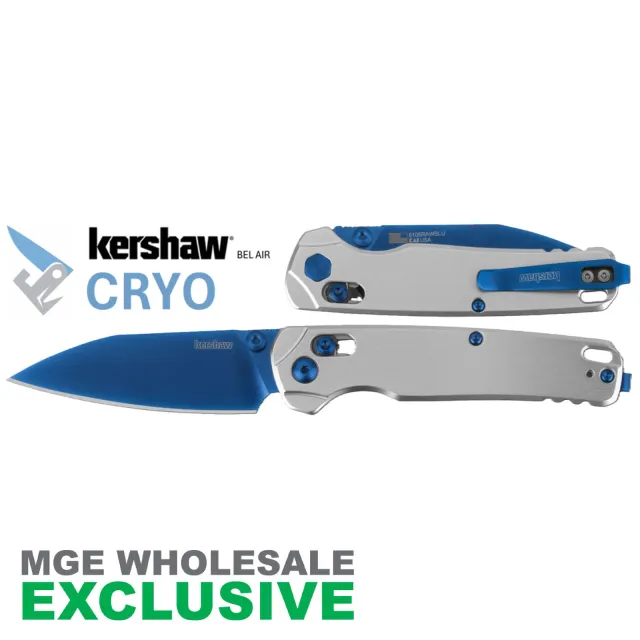 KERSHAW BEL AIR CRYOPICK RAW HANDLE BLUE BLADE MGE Exclusive - Kershaw