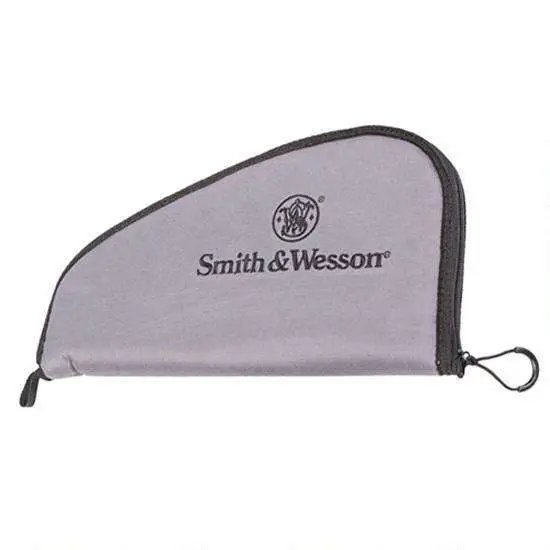 Smith & Wesson M&P Medium Defender Handgun Case, Smooth Gray/Black, Durable Nylon, Padded Walls, Easy Access Zipper, 13x7x1.5 Inches - Smith & Wesson